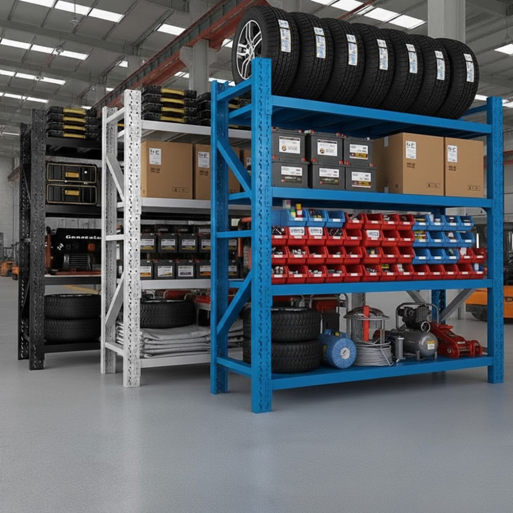 ชั้นวางของโล่ง 4 ชั้น ELIFE 200X200X60 ซม. สีดำ_6